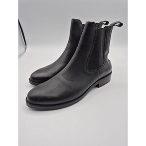 Thursday Boot Co Everyday Duchess Chelsea Black Leather Pull On Boots 7.5
